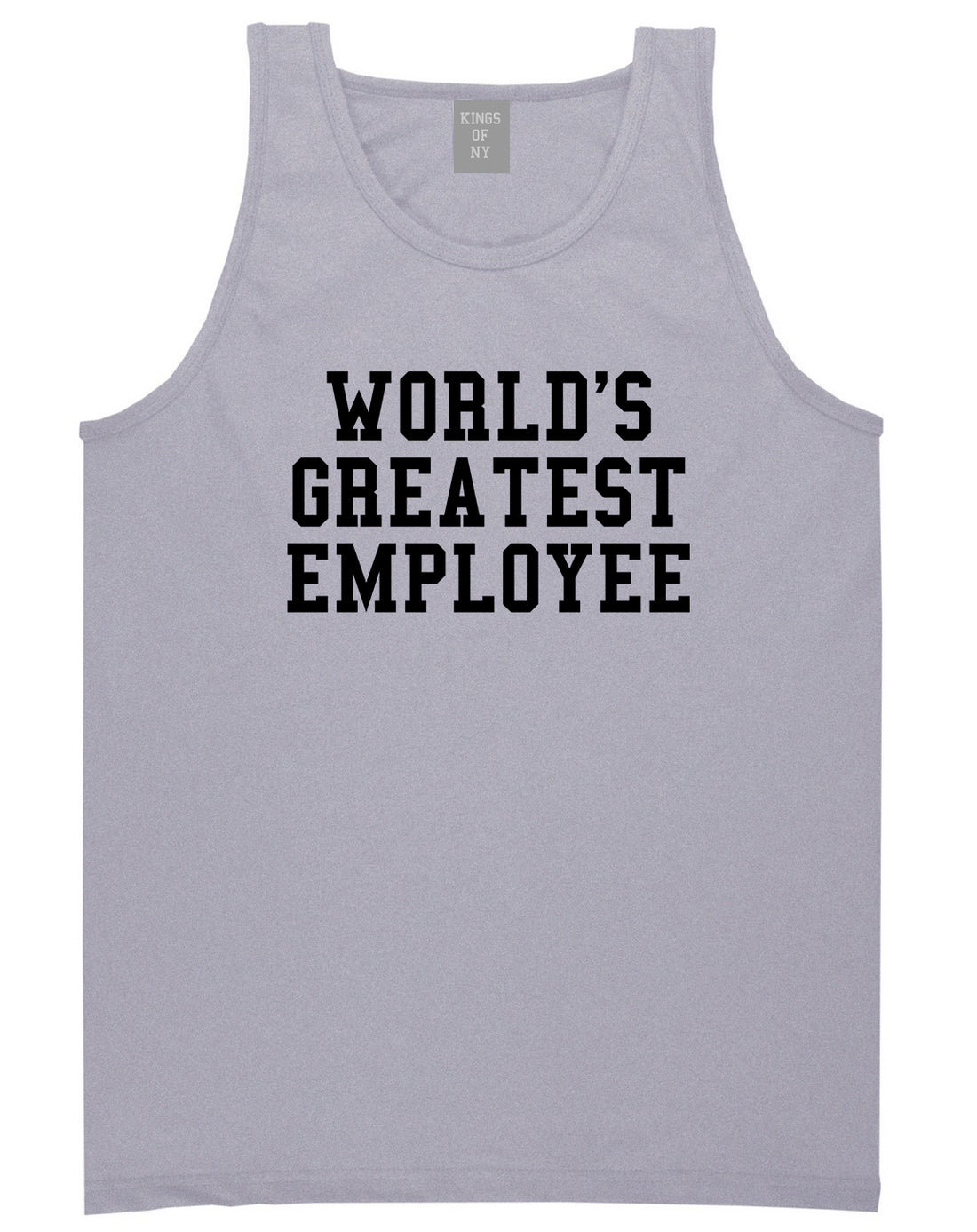 Worlds Greatest Employee Funny Christmas Mens Tank Top T-Shirt Grey