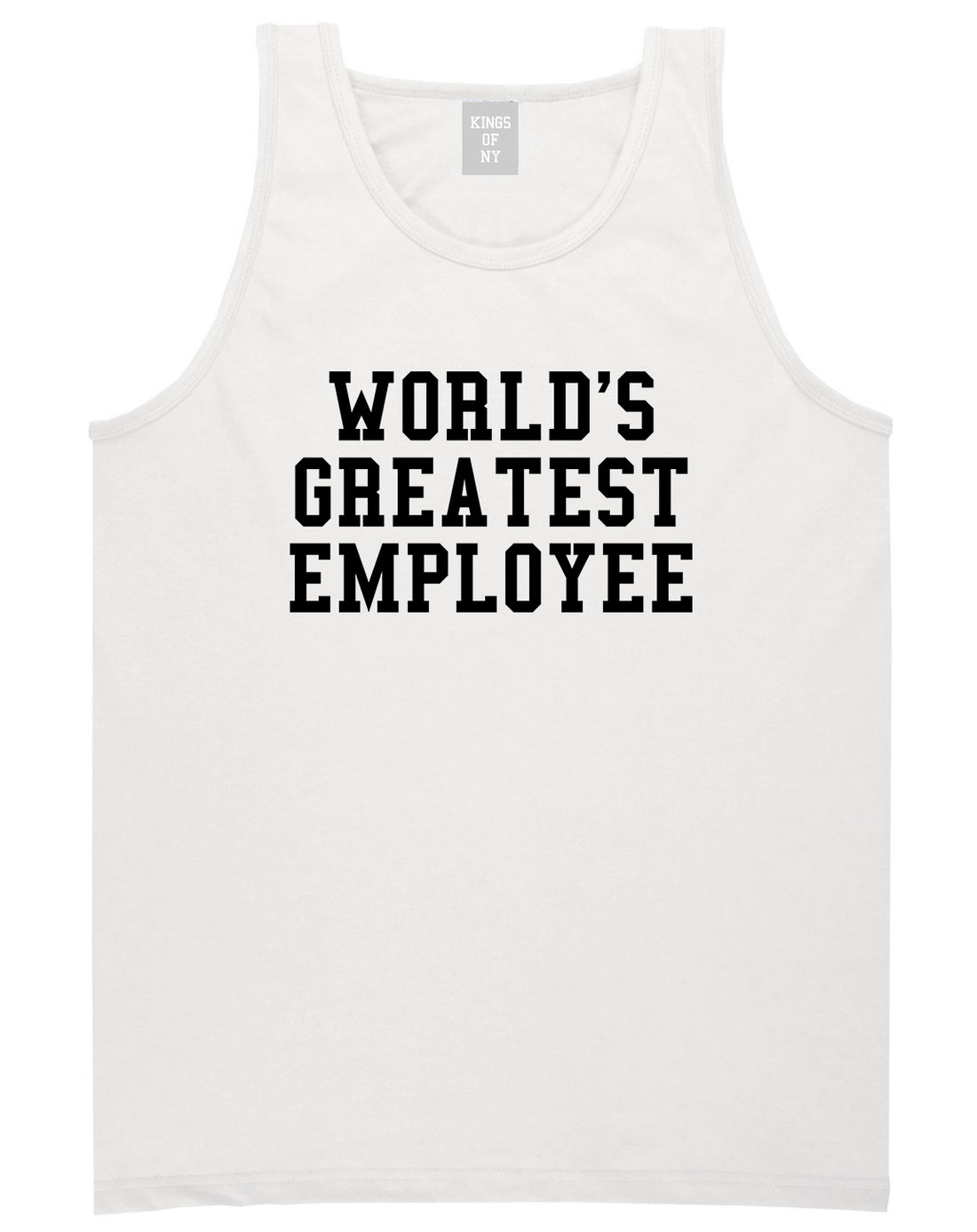 Worlds Greatest Employee Funny Christmas Mens Tank Top T-Shirt White