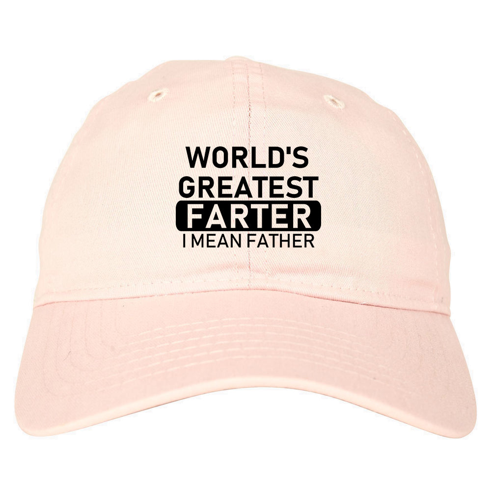 Worlds Greatest Farter Father Dad Day Mens Dad Hat Pink