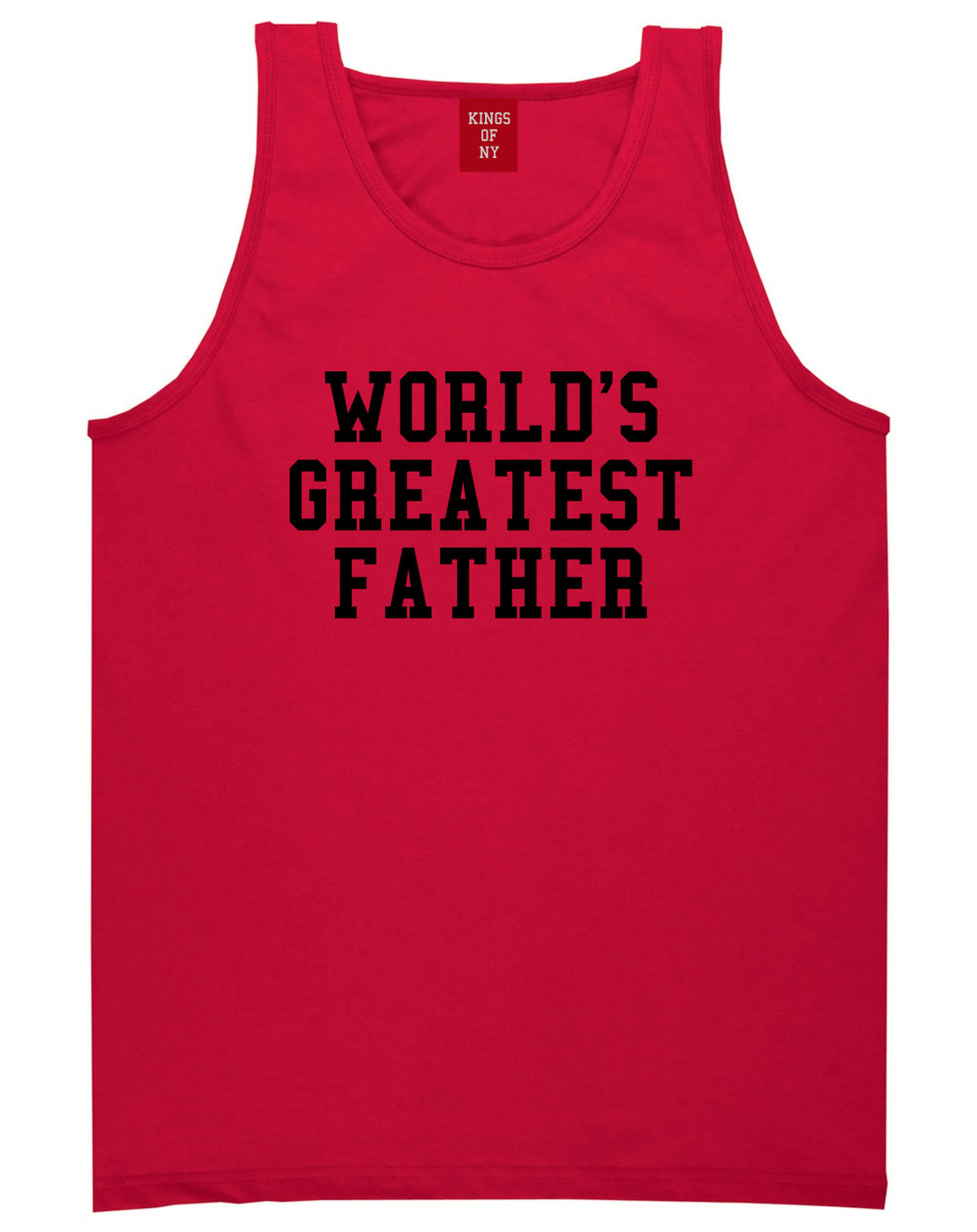 Worlds Greatest Father Dad Birthday Day Mens Tank Top T-Shirt Red