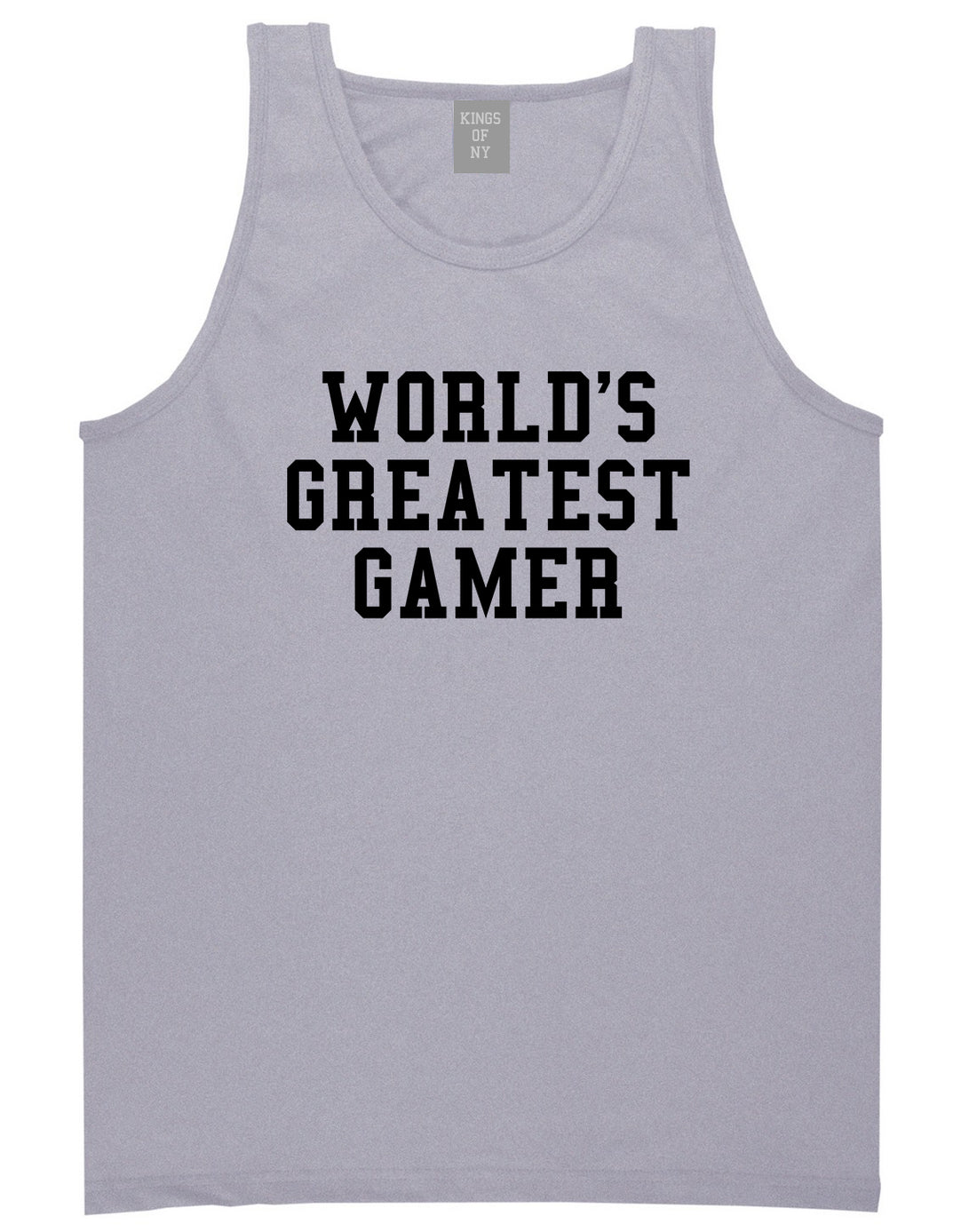 Worlds Greatest Gamer Funny Gaming Mens Tank Top T-Shirt Grey