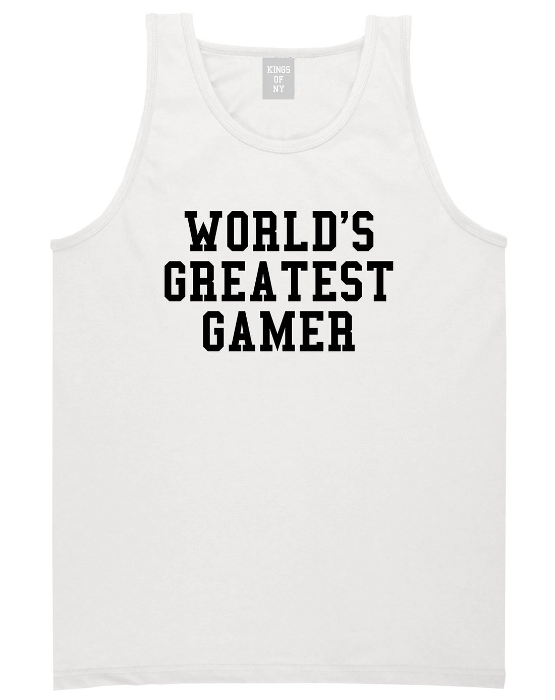 Worlds Greatest Gamer Funny Gaming Mens Tank Top T-Shirt White