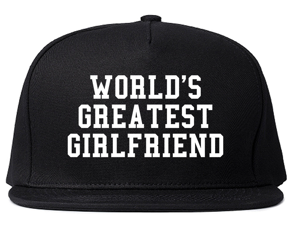 Worlds Greatest Girlfriend Funny Birthday Gift Mens Snapback Hat Black