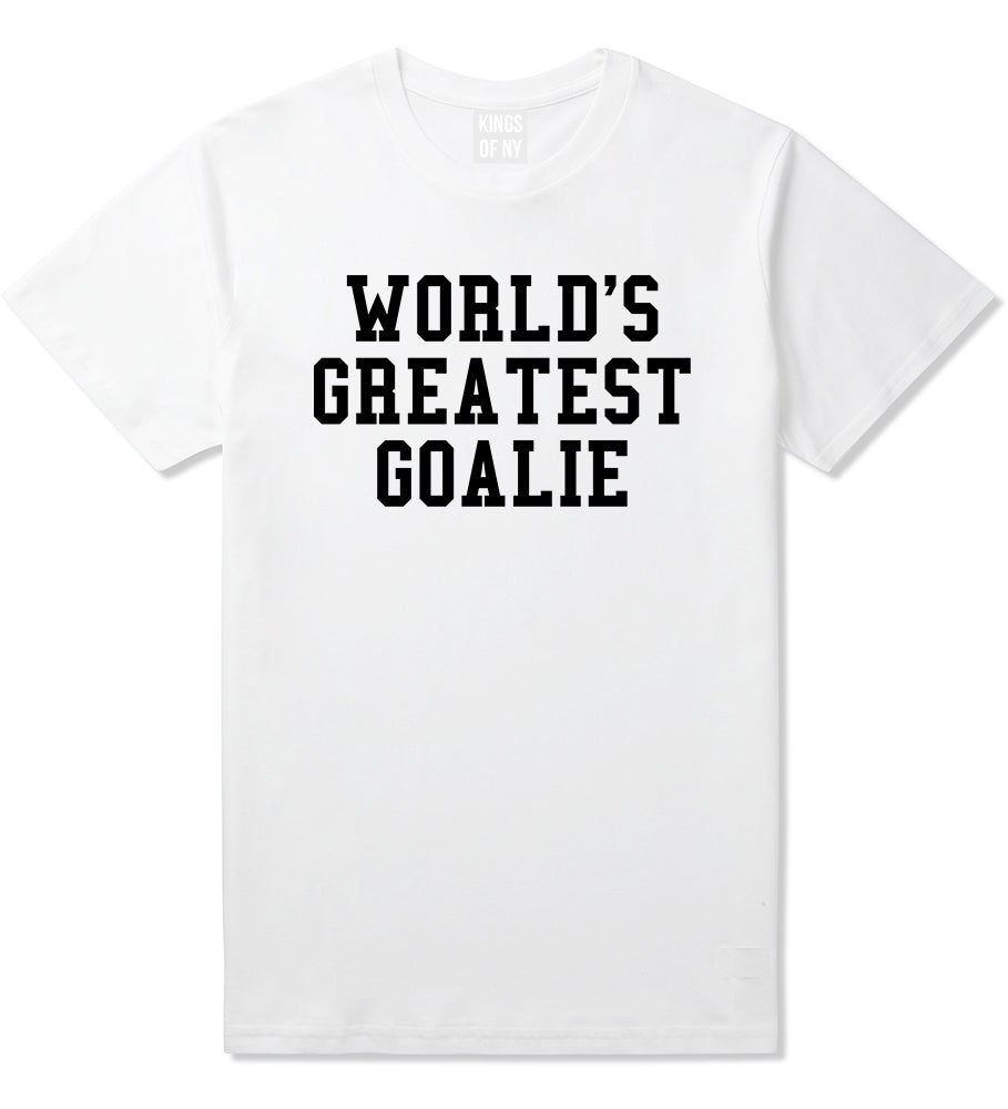 Worlds Greatest Goalie Hockey Mens T-Shirt White