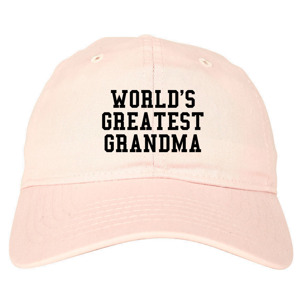 Worlds Greatest Grandma Birthday Gift Mens Dad Hat Pink
