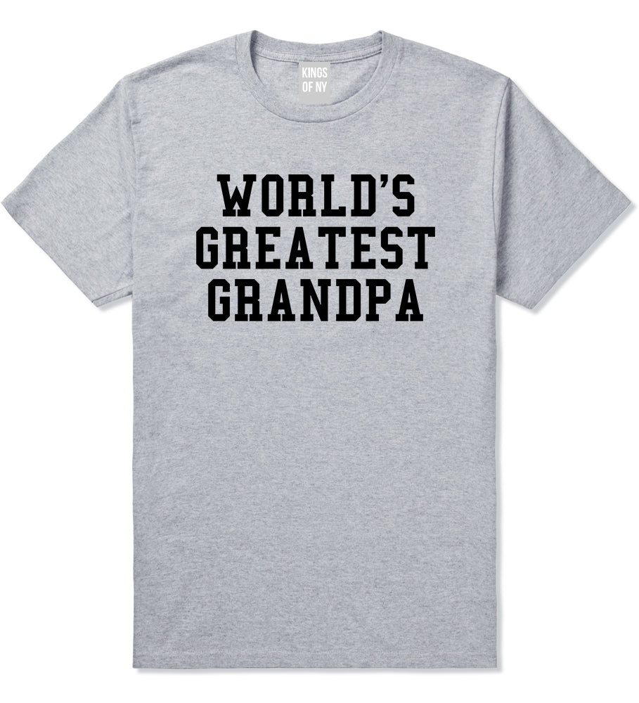 Worlds Greatest Grandpa Fathers Day Mens T-Shirt Grey