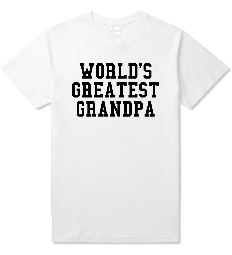 Worlds Greatest Grandpa Fathers Day Mens T-Shirt White