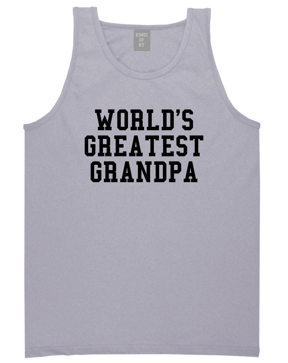 Worlds Greatest Grandpa Fathers Day Mens Tank Top T-Shirt Grey