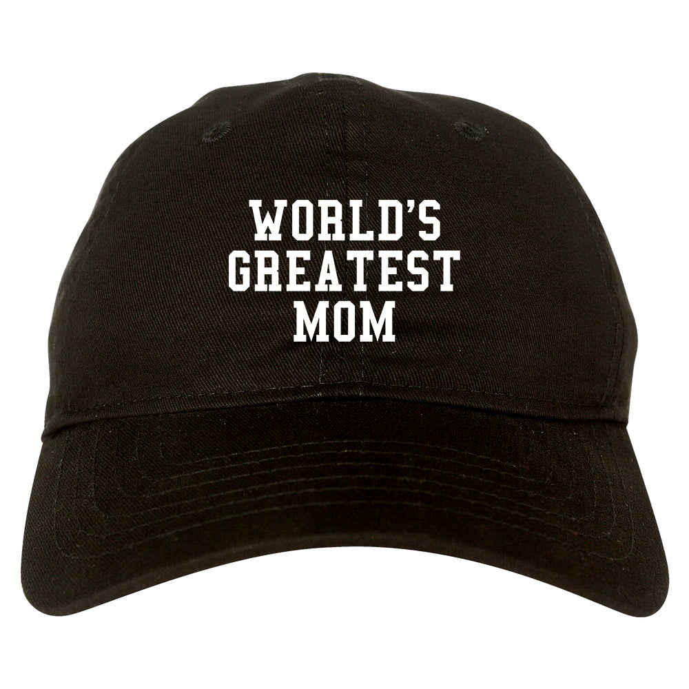 Worlds Greatest Mom Mothers Day Mens Dad Hat Black
