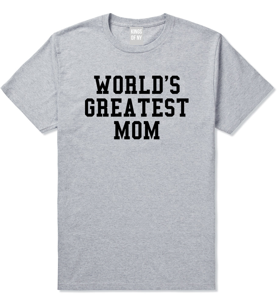 Worlds Greatest Mom Mothers Day Mens T-Shirt Grey