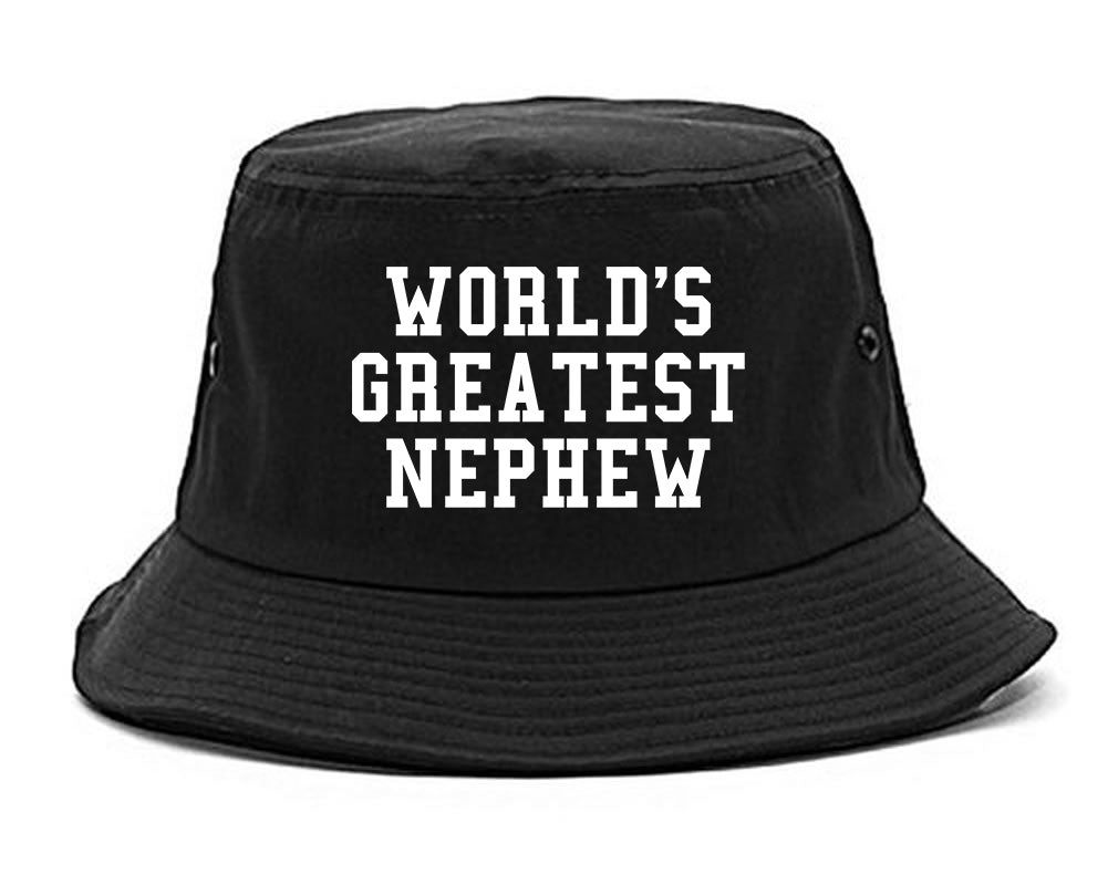 Worlds Greatest Nephew Birthday Gift Mens Bucket Hat Black