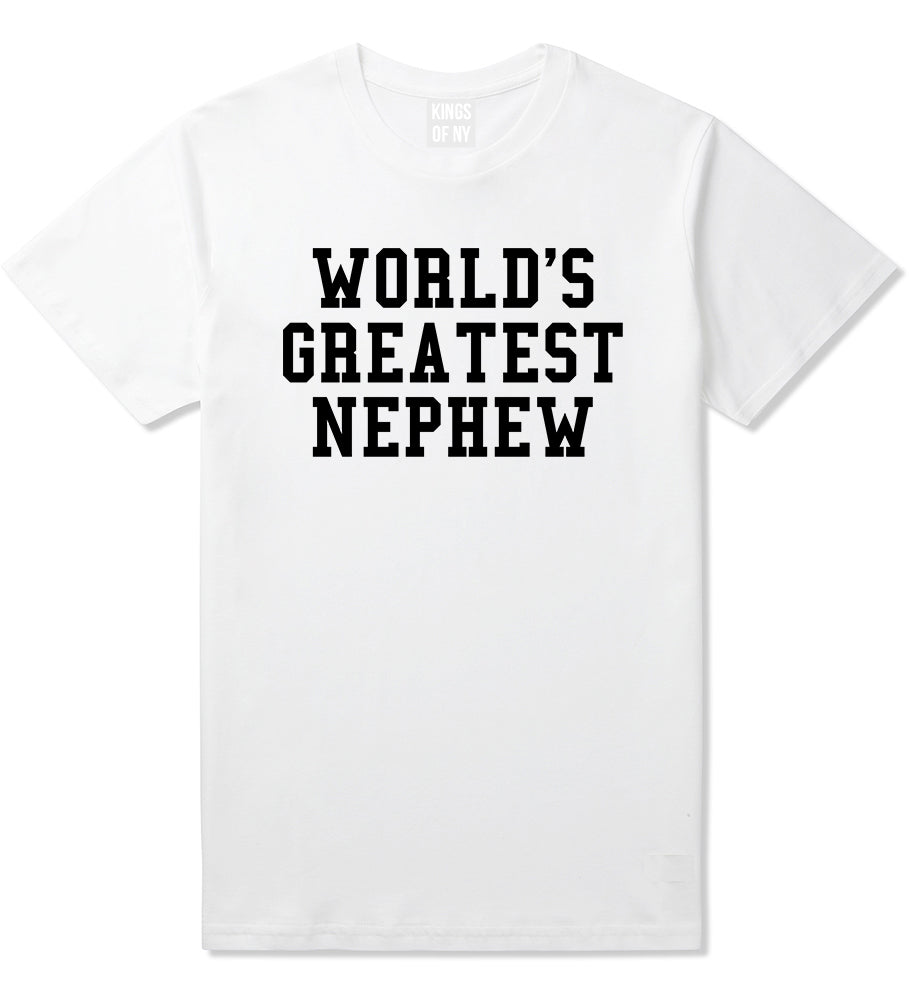 Worlds Greatest Nephew Birthday Gift Mens T-Shirt White