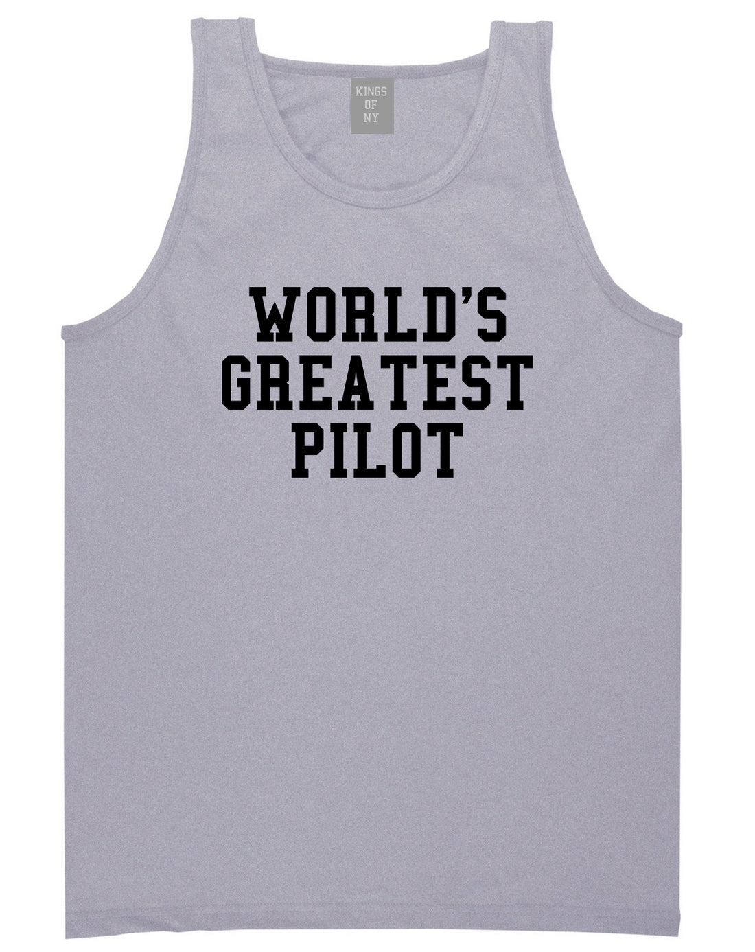 Worlds Greatest Pilot Mens Tank Top T-Shirt Grey