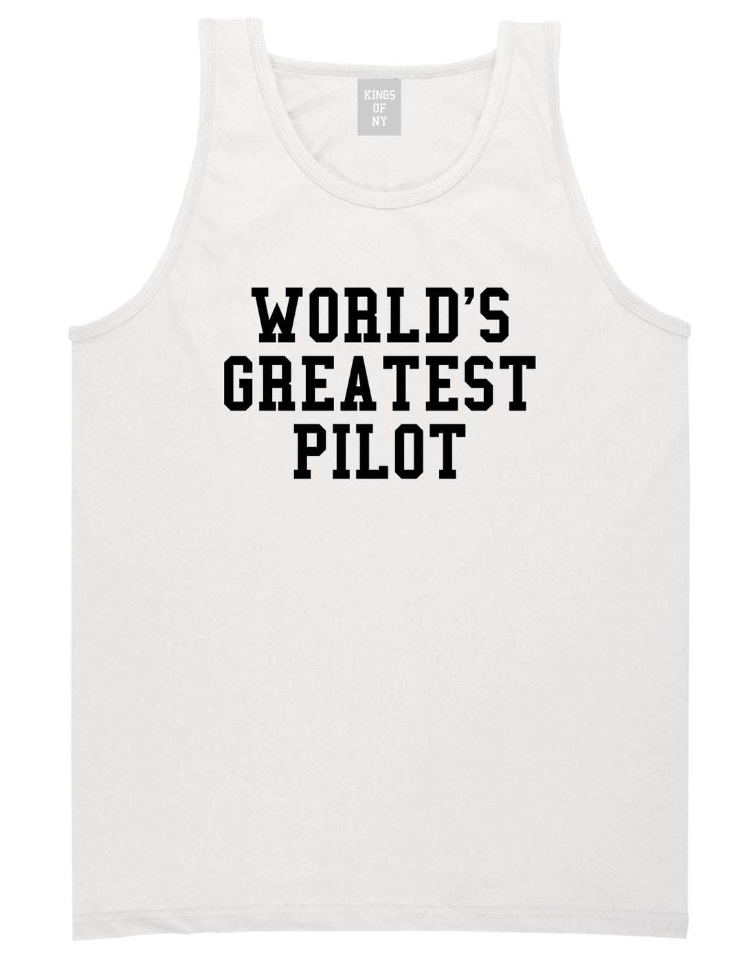 Worlds Greatest Pilot Mens Tank Top T-Shirt White