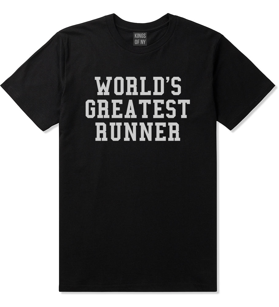 Worlds Greatest Runner Funny Fitness Mens T-Shirt Black
