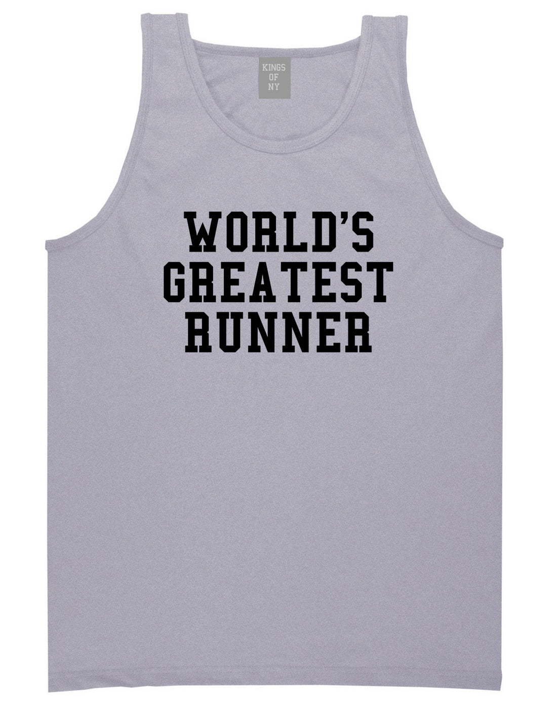 Worlds Greatest Runner Funny Fitness Mens Tank Top T-Shirt Grey