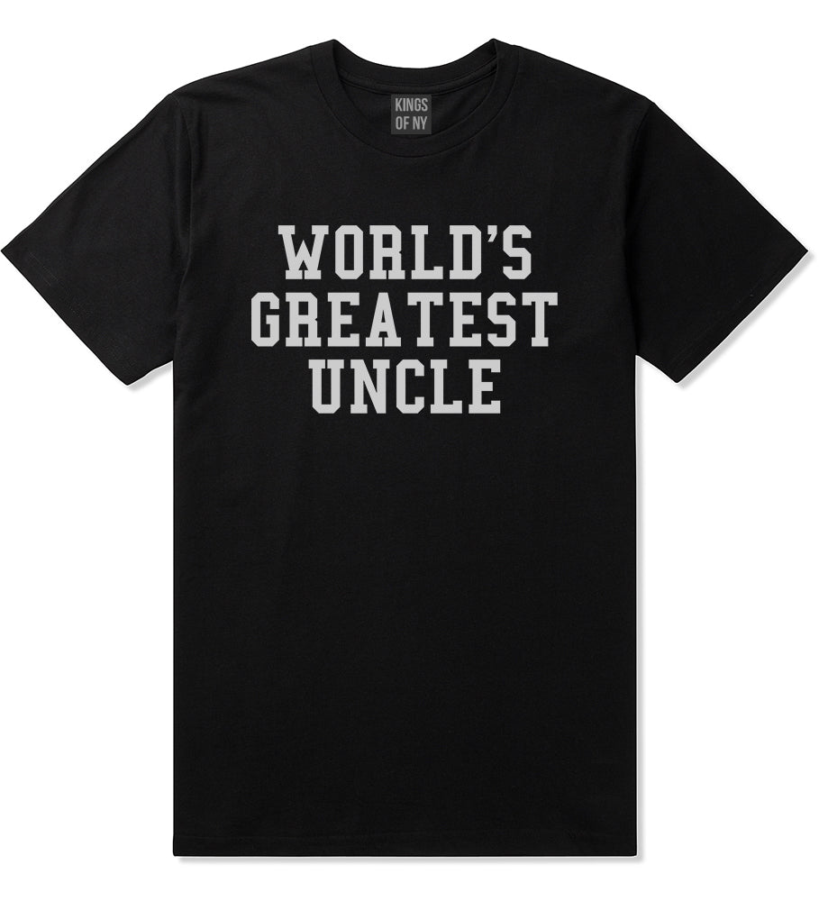 Worlds Greatest Uncle Birthday Gift Mens T-Shirt Black