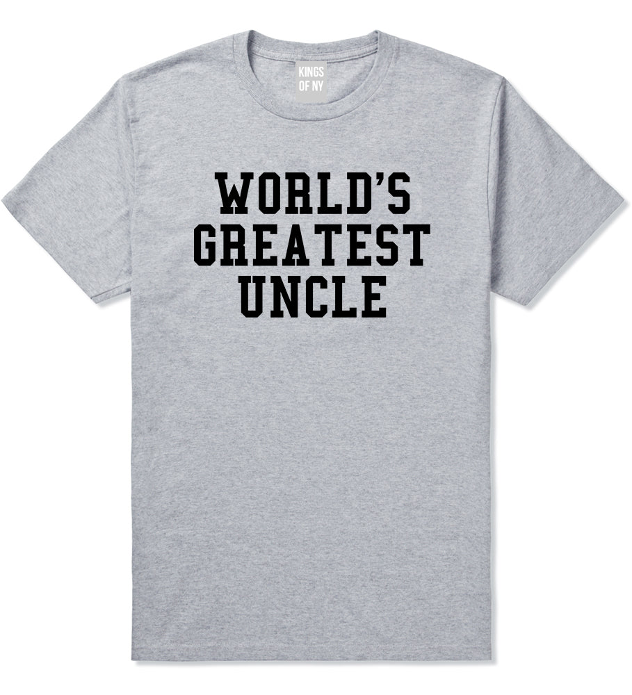 Worlds Greatest Uncle Birthday Gift Mens T-Shirt Grey