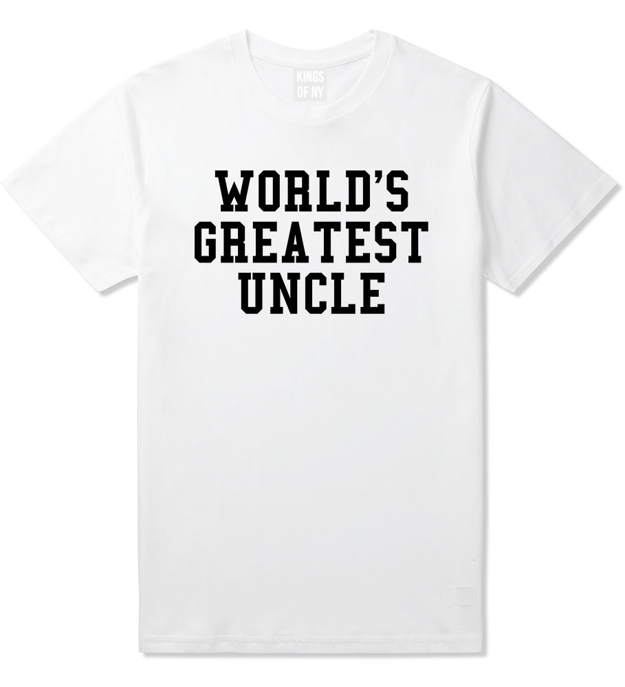 Worlds Greatest Uncle Birthday Gift Mens T-Shirt White