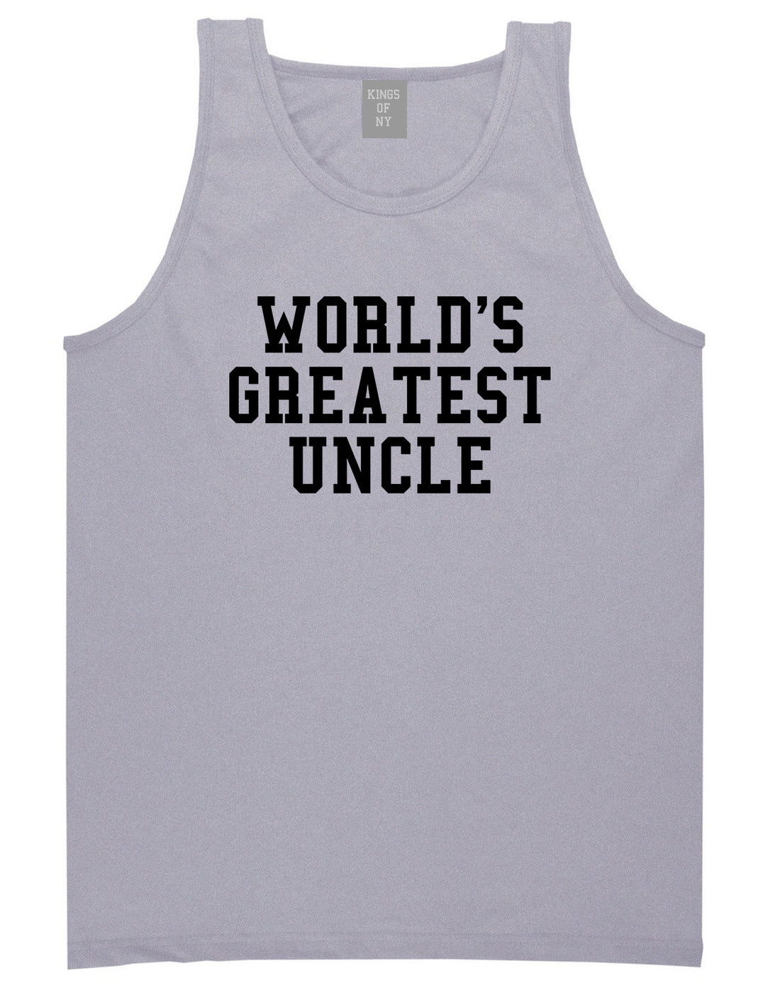 Worlds Greatest Uncle Birthday Gift Mens Tank Top T-Shirt Grey