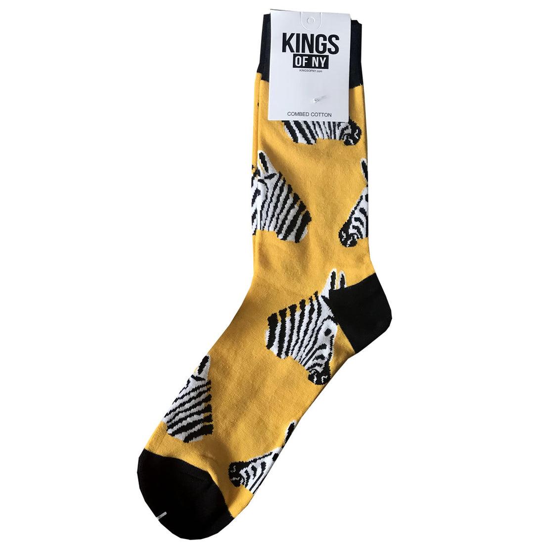 Yellow Zebra Animal Mens Socks