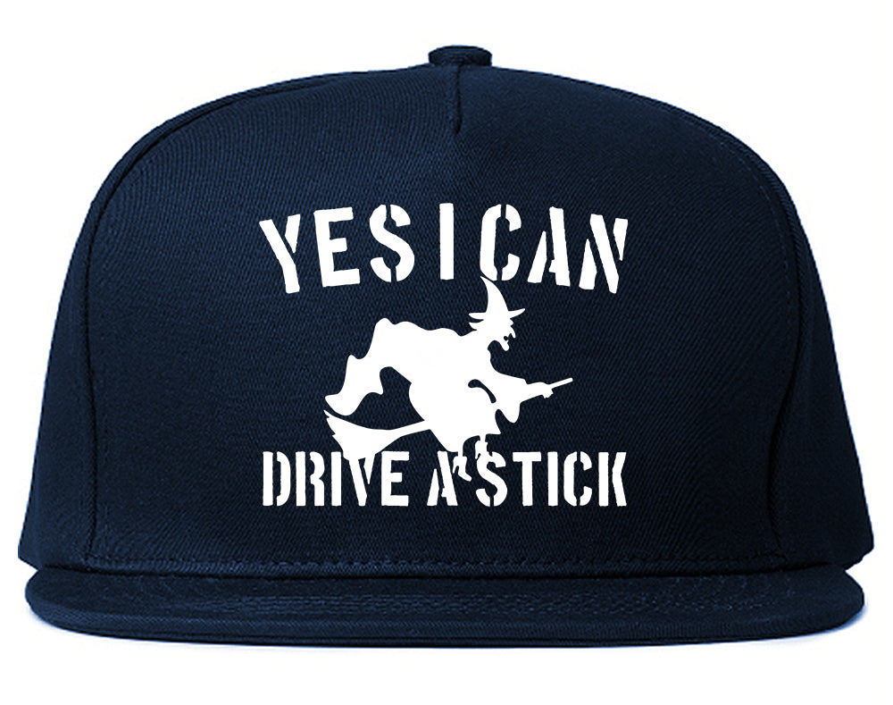 Yes I Can Drive A Stick Witch Mens Snapback Hat Navy Blue