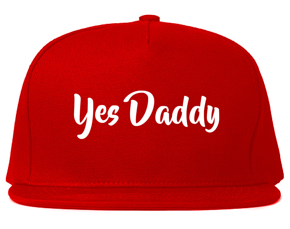 Yes Daddy Snapback Hat Red