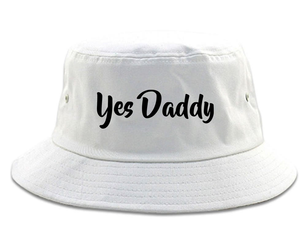 Yes Daddy Bucket Hat White