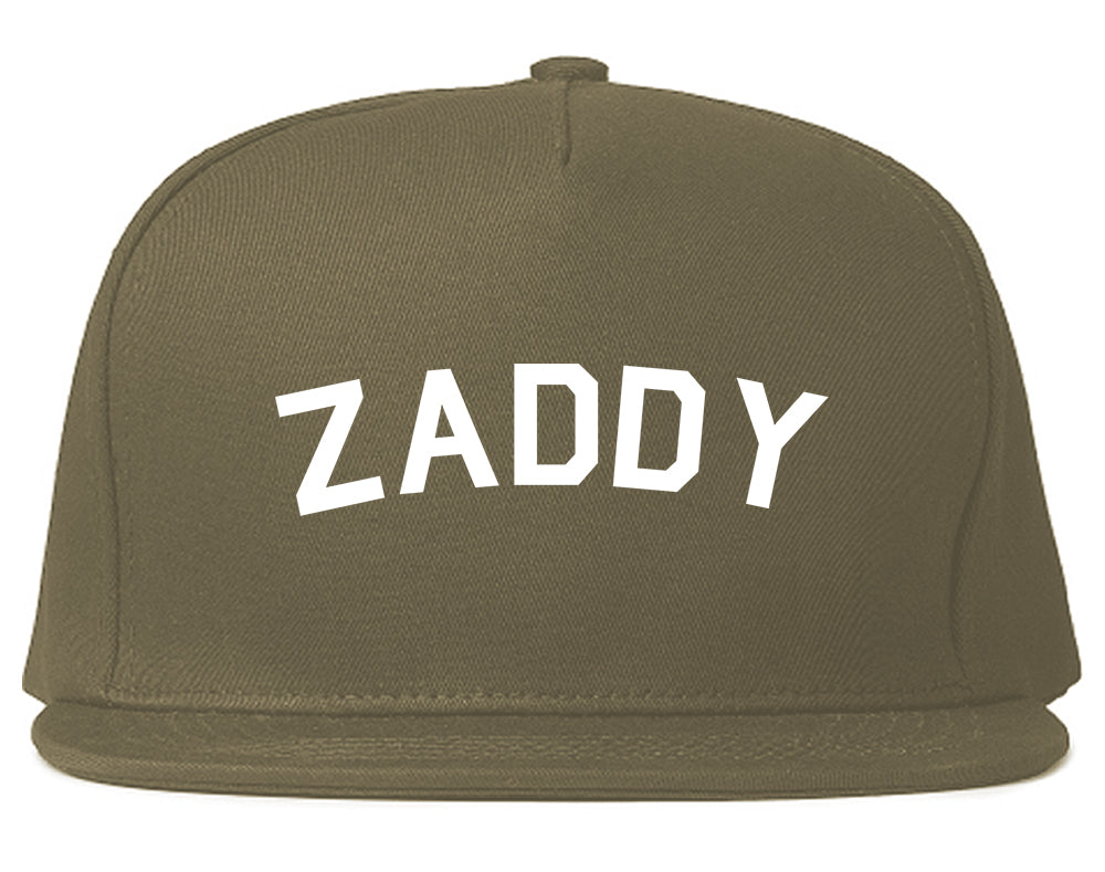 Zaddy Mens Snapback Hat Grey