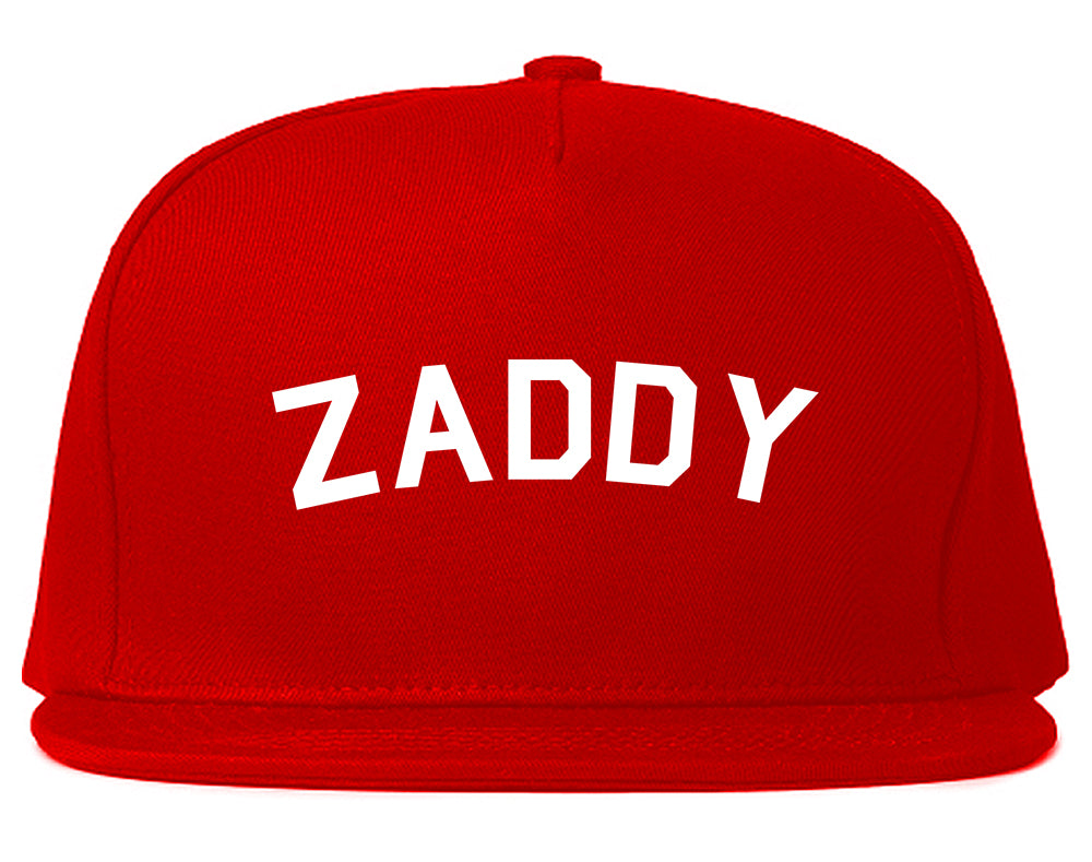 Zaddy Mens Snapback Hat Red