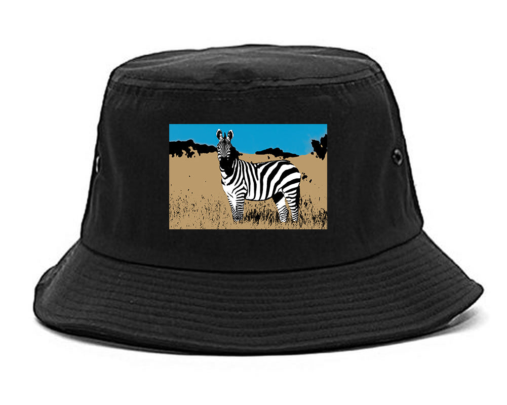 Zebra Artwork Wildlife Mens Snapback Hat Black