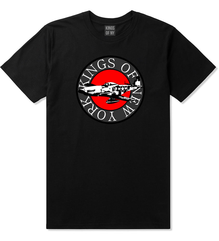 Kings Of NY Airplane World War T-Shirt in Black