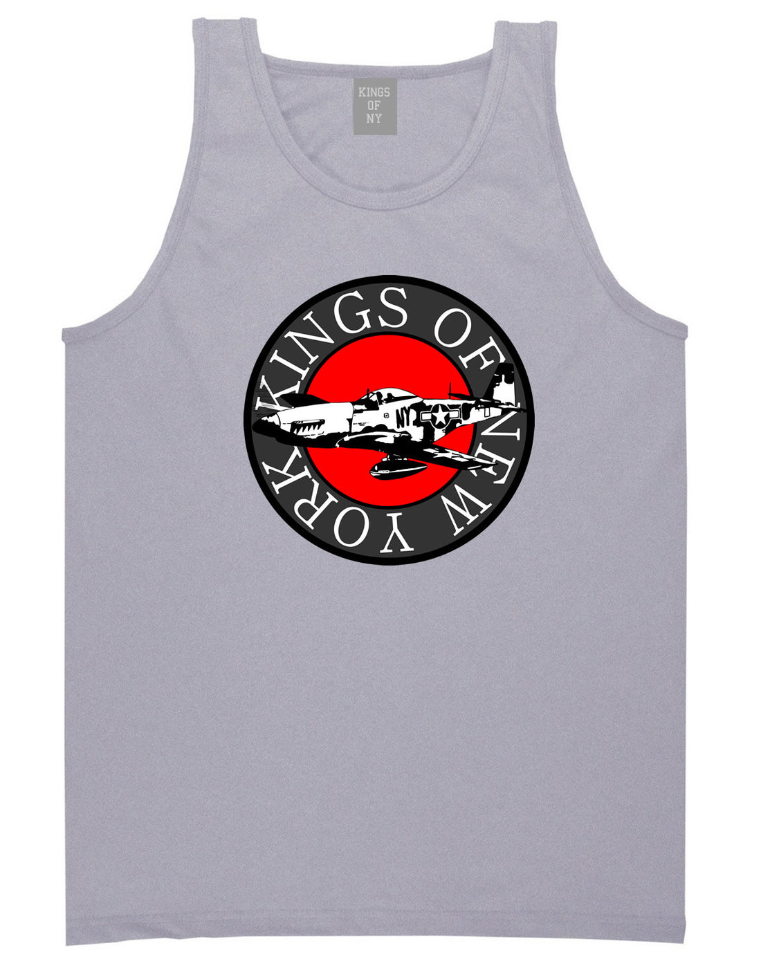 Kings Of NY Airplane World War  Tank Top in Grey