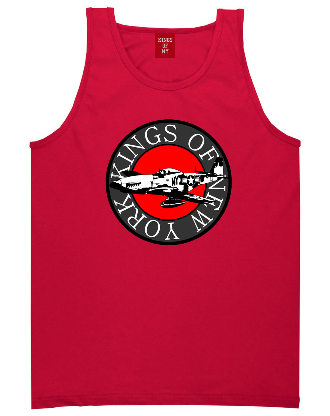 Kings Of NY Airplane World War Tank Top in Red