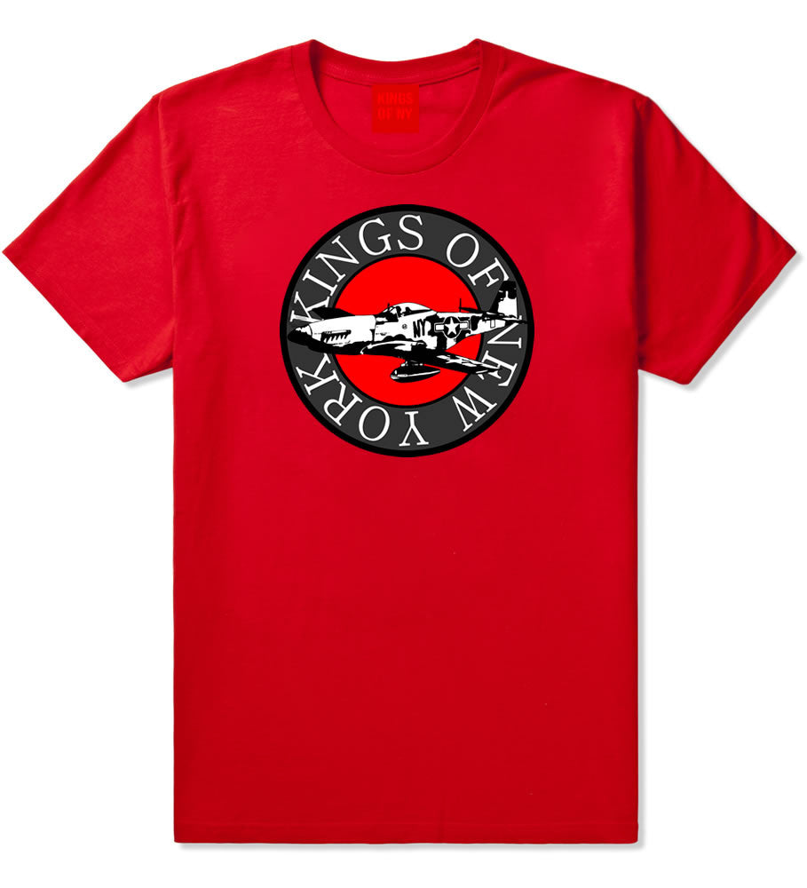Kings Of NY Airplane World War T-Shirt in Red