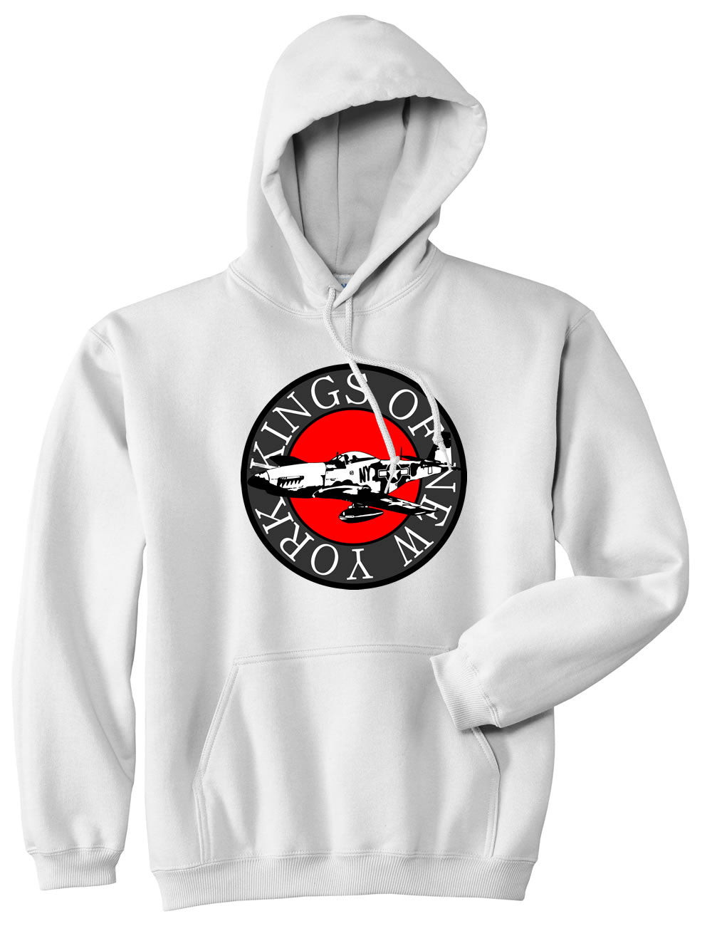 Kings Of NY Airplane World War Pullover Hoodie Hoody in White