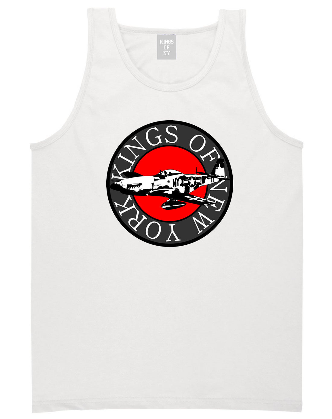 Kings Of NY Airplane World War Tank Top in White