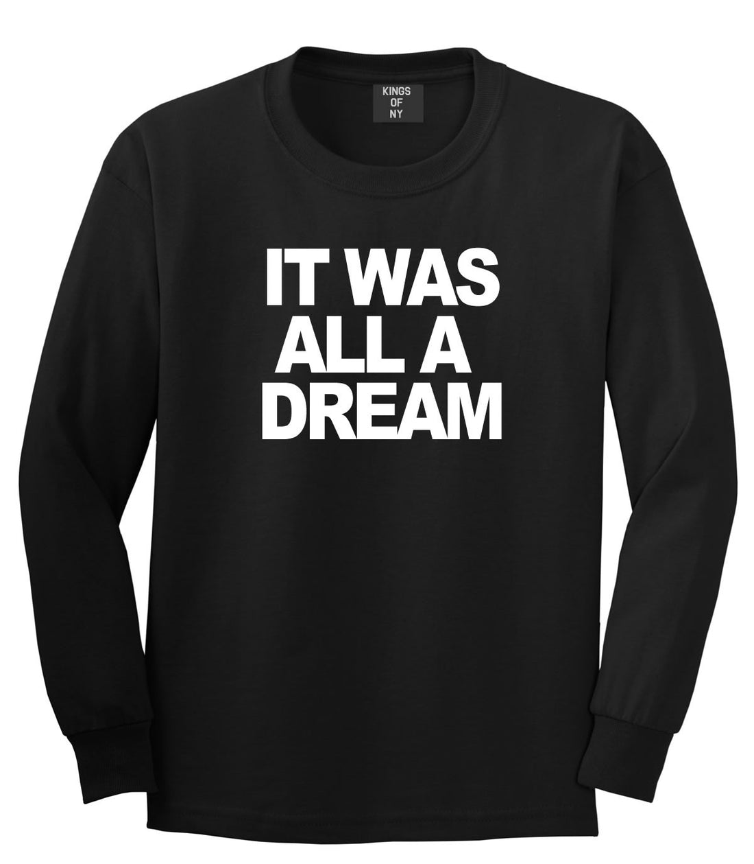 It Was All A Dream Biggie Brooklyn Long Sleeve T-Shirt in Black