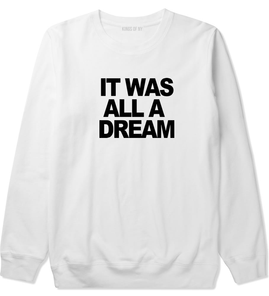 It Was All A Dream Biggie Brooklyn Crewneck Sweatshirt in White