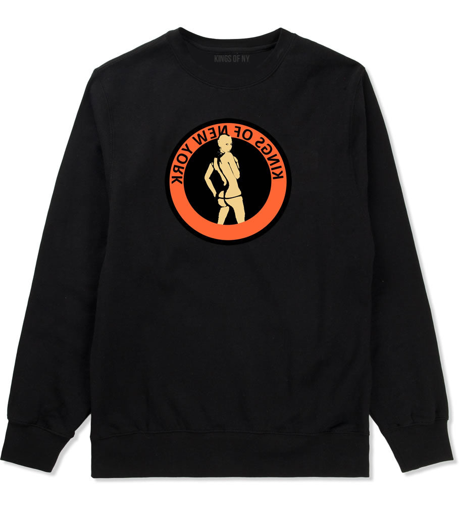 Amber Logo Rose Twerk Butt New York Style Boys Kids Crewneck Sweatshirt In Black by Kings Of NY