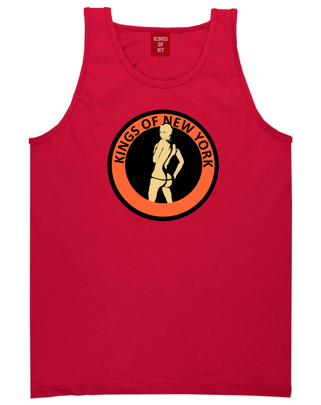 Amber Logo Rose Twerk Butt New York Style Tank Top In Red by Kings Of NY