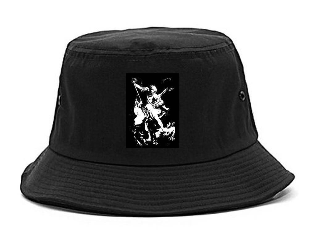 Angel Of Death Ancient Goth Myth Bucket Hat in Black By Kings Of NY