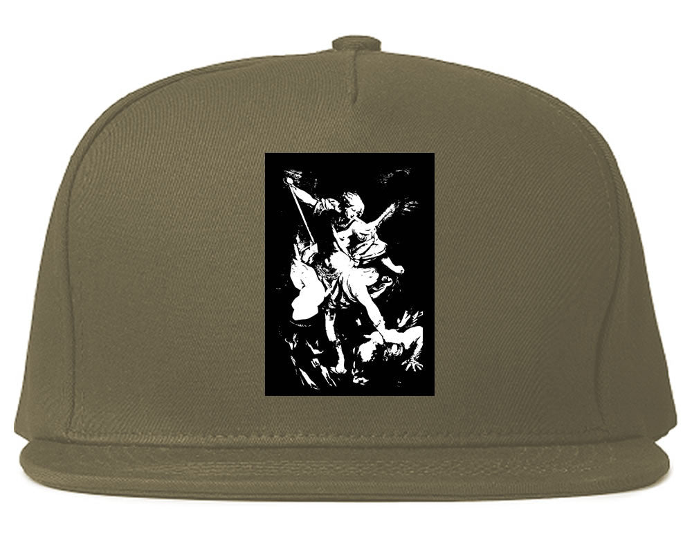 Angel Of Death Ancient Goth Myth Snapback Hat in Grey By Kings Of NY