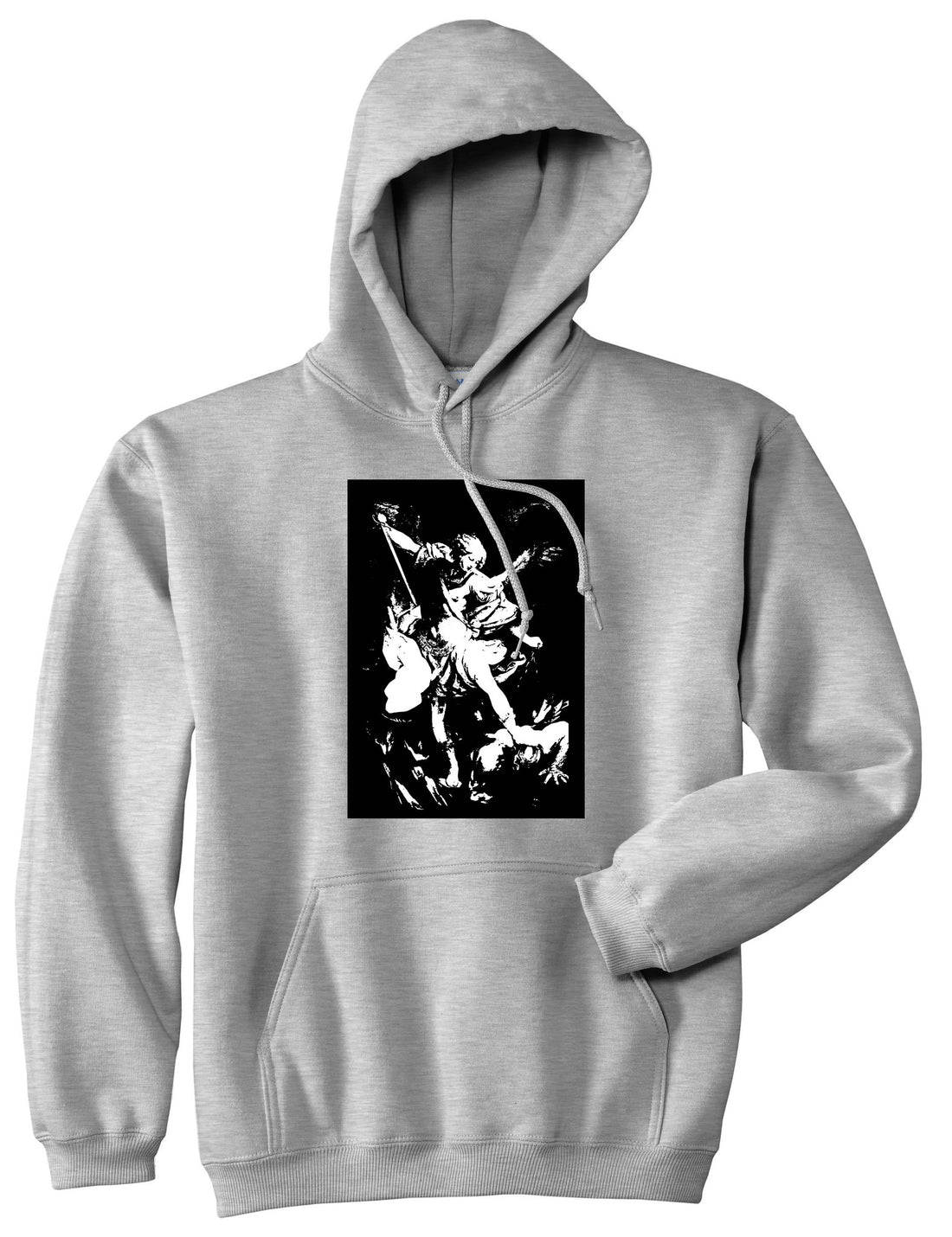 Angel Of Death Ancient Goth Myth Pullover Hoodie in Grey By Kings Of NY