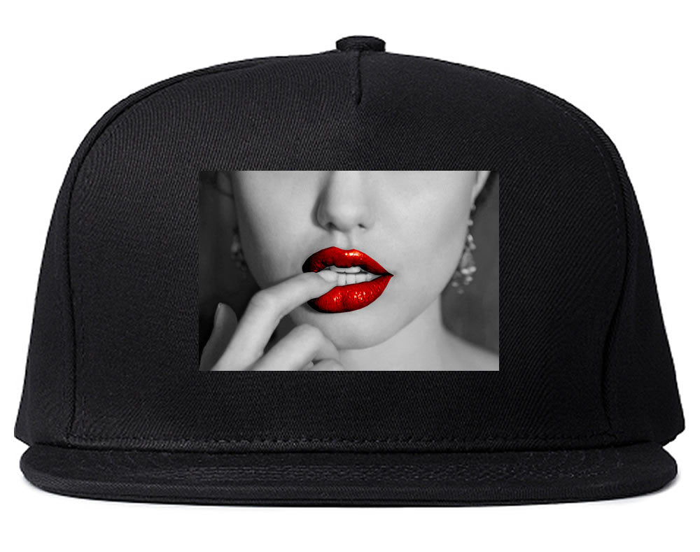 Angelina Red Lips Sexy Snapback Hat By Kings Of NY