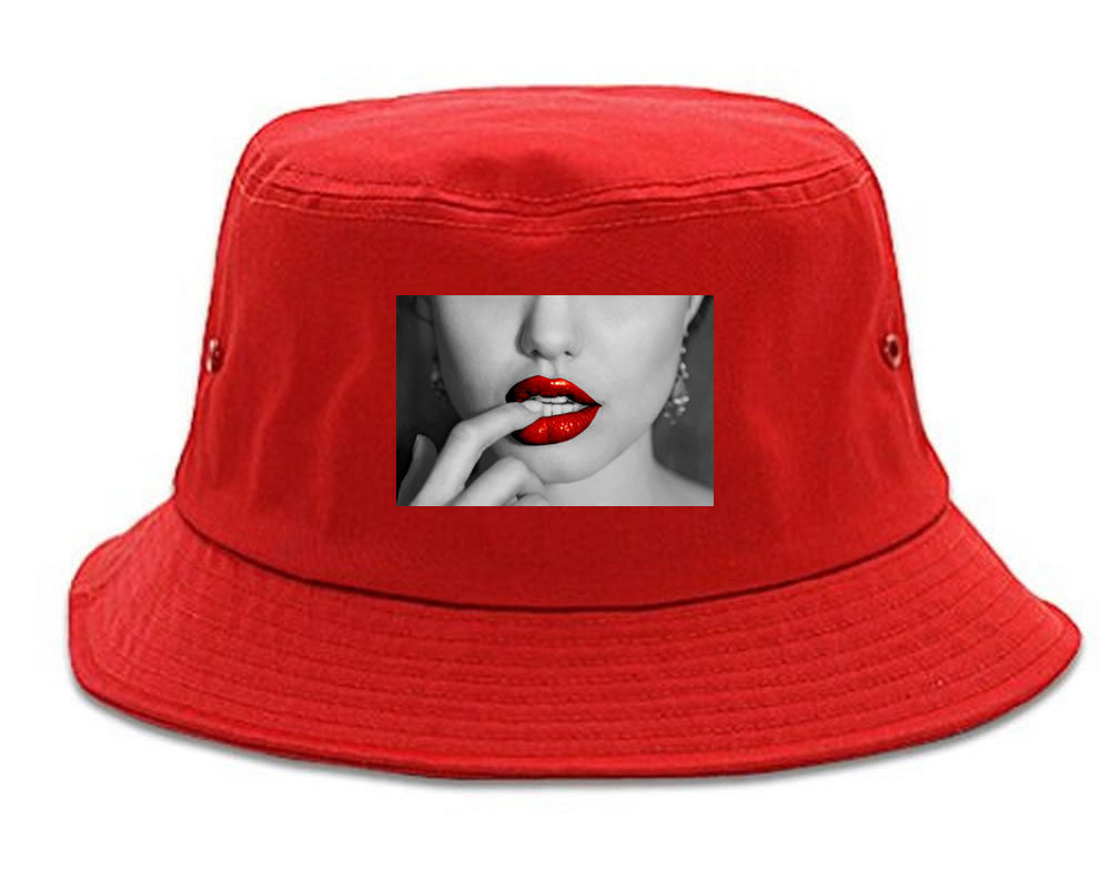 Angelina Red Lips Sexy Bucket Hat By Kings Of NY