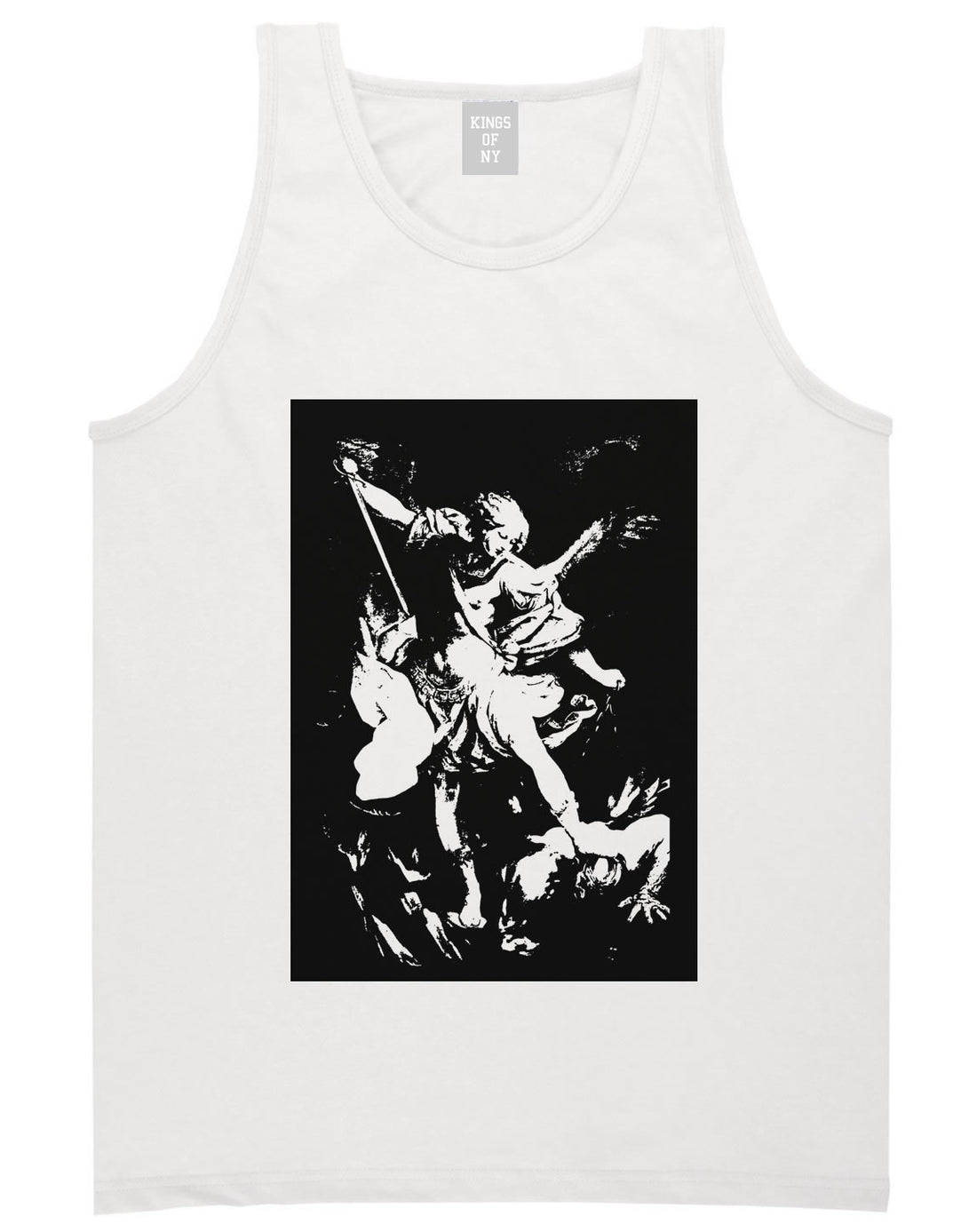 Angel Of Death Ancient Goth Myth Tank Top in White By Kings Of NY