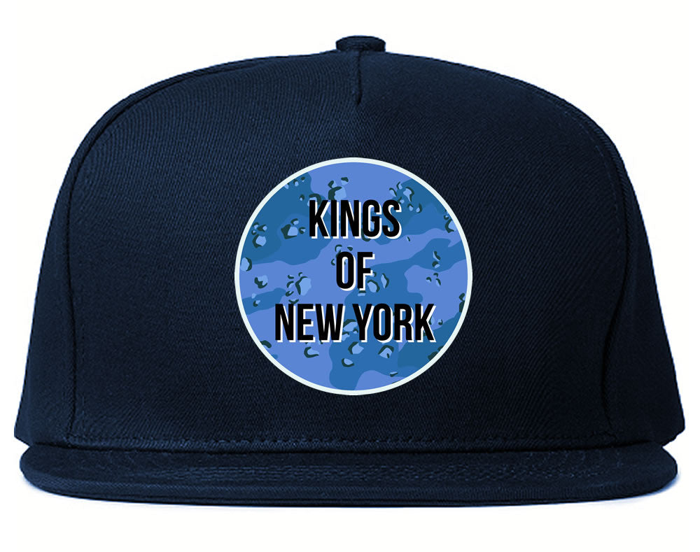  Army Chest Logo Armed Force Snapback Hat in Blue by Kings Of NY