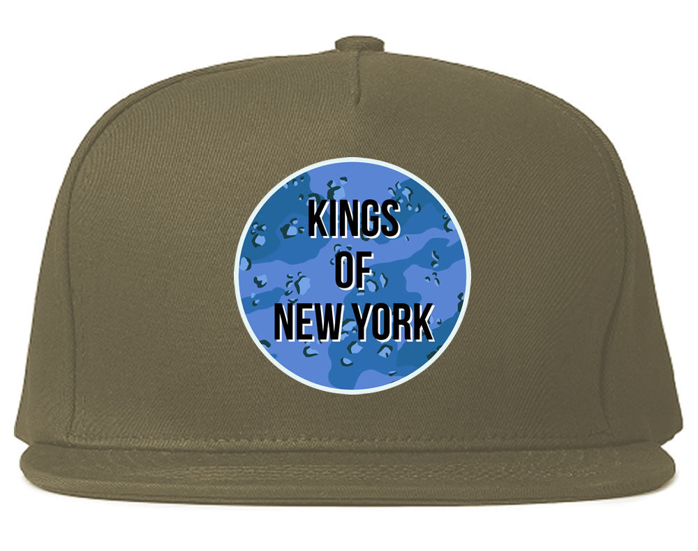  Army Chest Logo Armed Force Snapback Hat in Grey by Kings Of NY