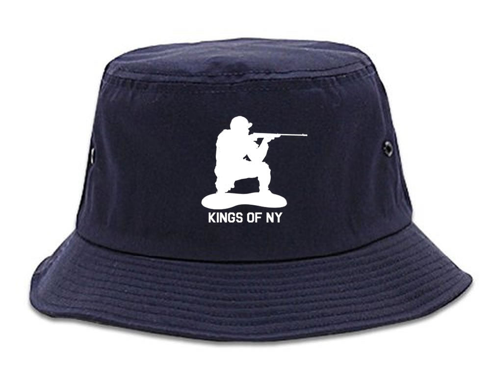 Kings Of NY Green Army Men Bucket Hat By Kings Of NY